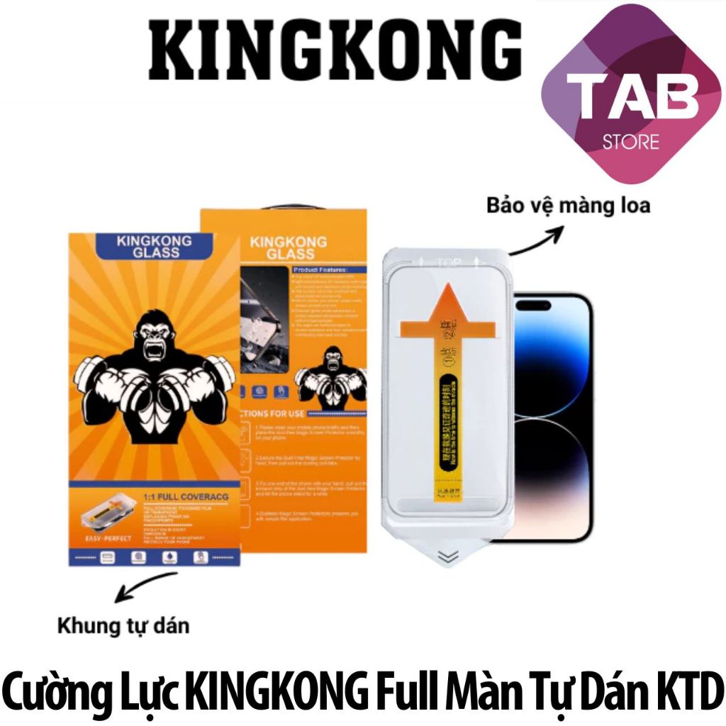 Cường Lực KingKong Full Màn Kèm Khung Tự Dán KTD - Chính Hãng | BigBuy360 - bigbuy360.vn
