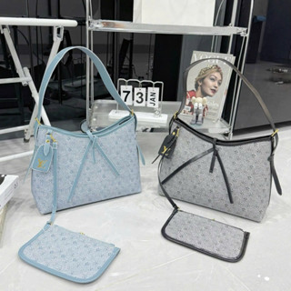 Túi xách big size, sét 2 món hoạ tiết hoa đựng được nhiều đồ đi du lịch, đi chơi siêu sang chảnh