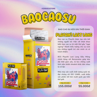 Bao cao su PLAYAH! Last Long – Kéo dài thời gian, Chống xuất tinh sớm, Siêu mỏng, Chính hãng