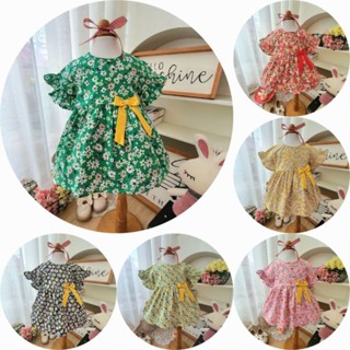 [Nhí 7-10kg]Baby áo váy hoa nhí babydoll, ghép quần bé gái xinh, bộ hè mát