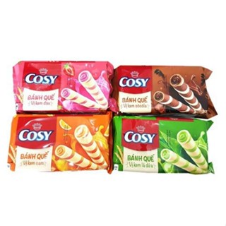 [Sỉ thùng 24 gói] bánh quế kem Cosy 117g Kinh Đô mix sẵn đủ vị (socola/sữa/lá dứa/dâu)