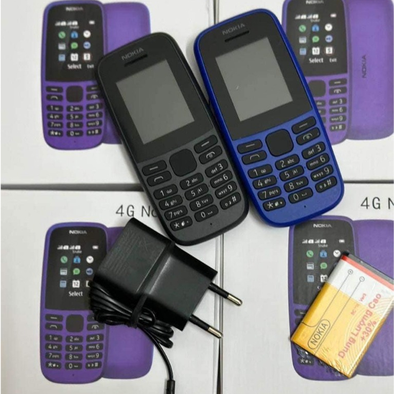 Điện thoại Nokia 105 pro sóng 4G 2 Sim Pin 1650Mah, Điện Thoại Main Zin 100% Loa To Sóng Khoẻ