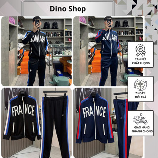 Bộ Thể Thao Nam Mùa Đông Fance In Chữ Ngực Siêu Hot Hit - Bộ Thể Thao Nam Kẻ Sọc Tay Cao Cấp