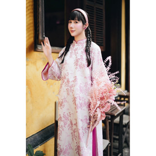 Petbychang - Áo dài Thanh Yên, dáng cách tân vải gấm lụa tafta cao cấp