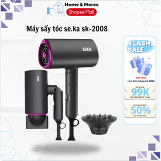 Máy sấy tóc mini SE.KA SK-2008, Máy sấy tóc gấp gon tạo kiểu công suất lớn 2200W BH chính hãng 1 năm