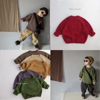 188:A2 Áo len sweater form rộng phong cách hàn quốc cho bé mặc noel, Tết, giáng sinh