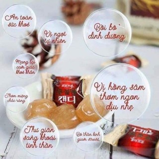 Kẹo hồng sâm không đường 500g.