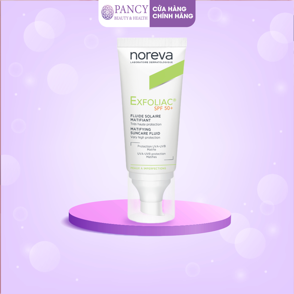 Kem Chống Nắng Dành Cho Da Dầu Mụn Noreva Exfoliac Matifing Suncare Fluid SPP50+ 40ML - Pancy