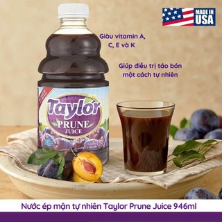Nước Ép Mận Nguyên Chất Bổ Sung Chất Xơ Taylor 946ml