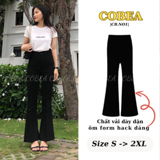  Quần ống loe COBEA lưng cạp cao quần tây loe công sở mang những đường nét cực kỳ sang trọng lên form hack dáng cực xinh 