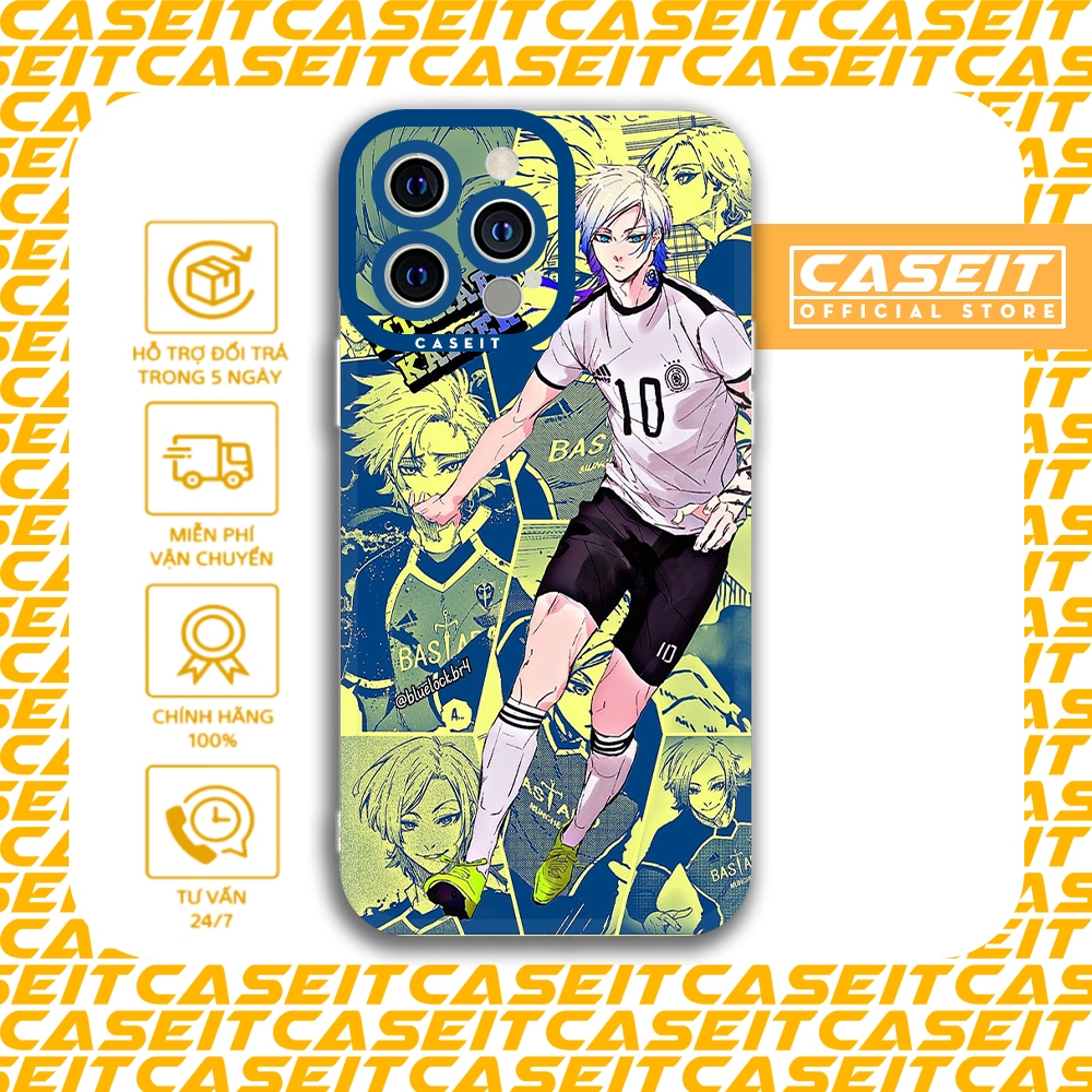 Ốp lưng iphone cạnh vuông Caseit Michael Kaiser Blue Lock anime manga 8/8plus/x/xs/11/12/13/14/pro/m