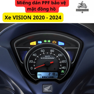 (mua 1 tặng 1) dán xe vision . miếng dán PPF bảo vệ mặt đồng hồ xe honda Vision 2020-2024 chống xước xe vision
