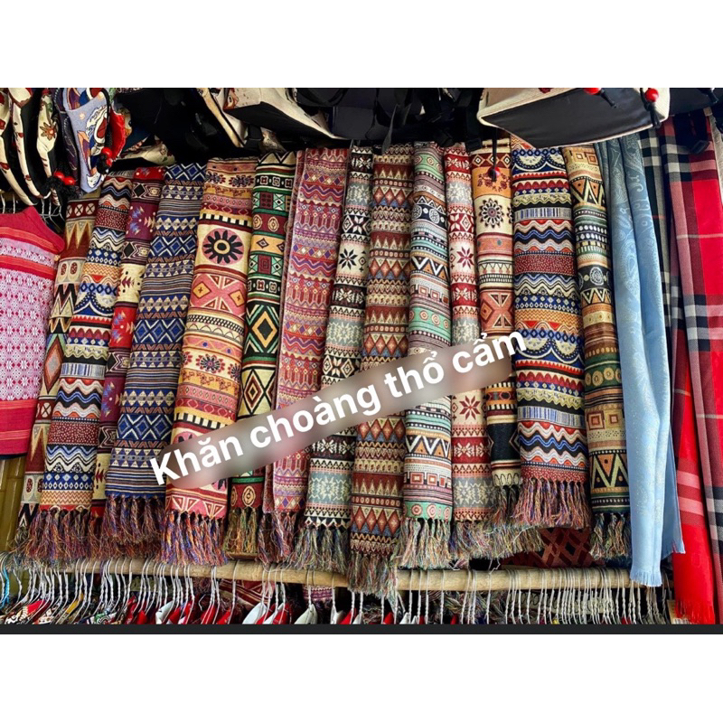 Khăn choàng thổ Cẩm dệt tay