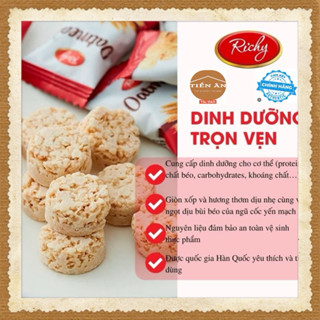 Bánh Yến Mạch Sữa Richy Oatmeal Mini Bite 250g cung cấp dinh dưỡng bổ sung cho cơ thể Tết