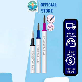  Combo 10 ruột bút gel xóa được Thiên Long TP-GRE002- Dùng cho bút gel TP-GELE01 và TP-GELE002- Xanh  Tím  Đen 