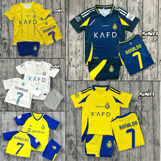  Bộ quần áo Bóng Đá Trẻ Em CLB Al Nassr 2024 25 trẻ em in tên số Ronaldo số 7 