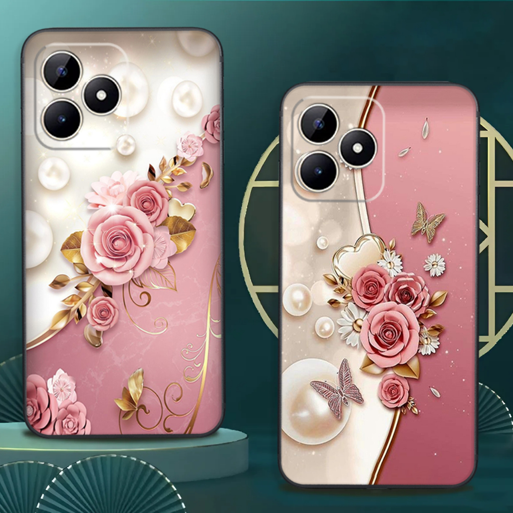 Ốp lưng REALME C60 / C61 / C63 mẫu bông hoa sang trọng,đẹp,bảo vệ camera