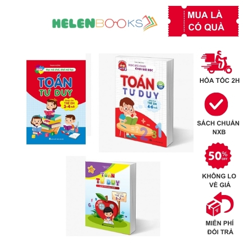 Sách Combo Toán Tư Duy Cho Trẻ Theo Các Lứa Tuổi 3 4 Tuổi 4 6 Tuổi 5 7 Tuổi