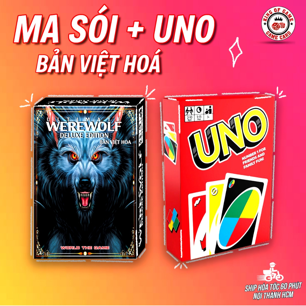 COMBO bài ma sói ultimate + UNO 110 Lá - phiên bản đặc biệt