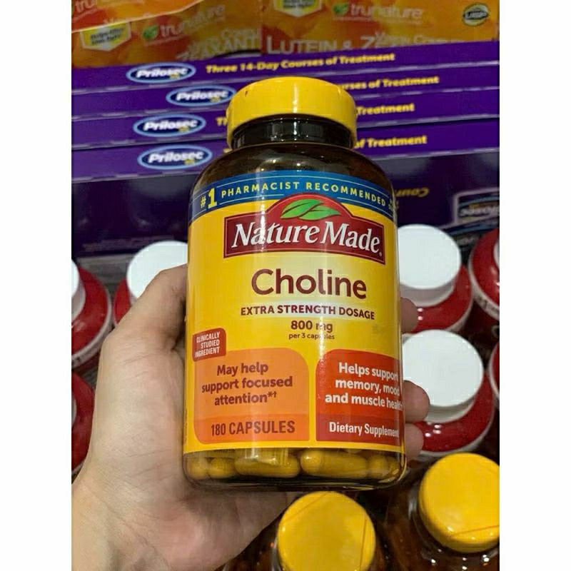Viên uống Nature made Choline Extra Strength Dosage 800mg