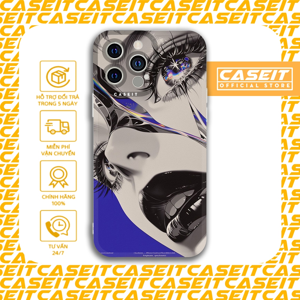 Ốp lưng iphone cạnh vuông Caseit girl eyes anime manga aesthetic 8/8plus/x/xs/11/12/13/14/pro/max/pl