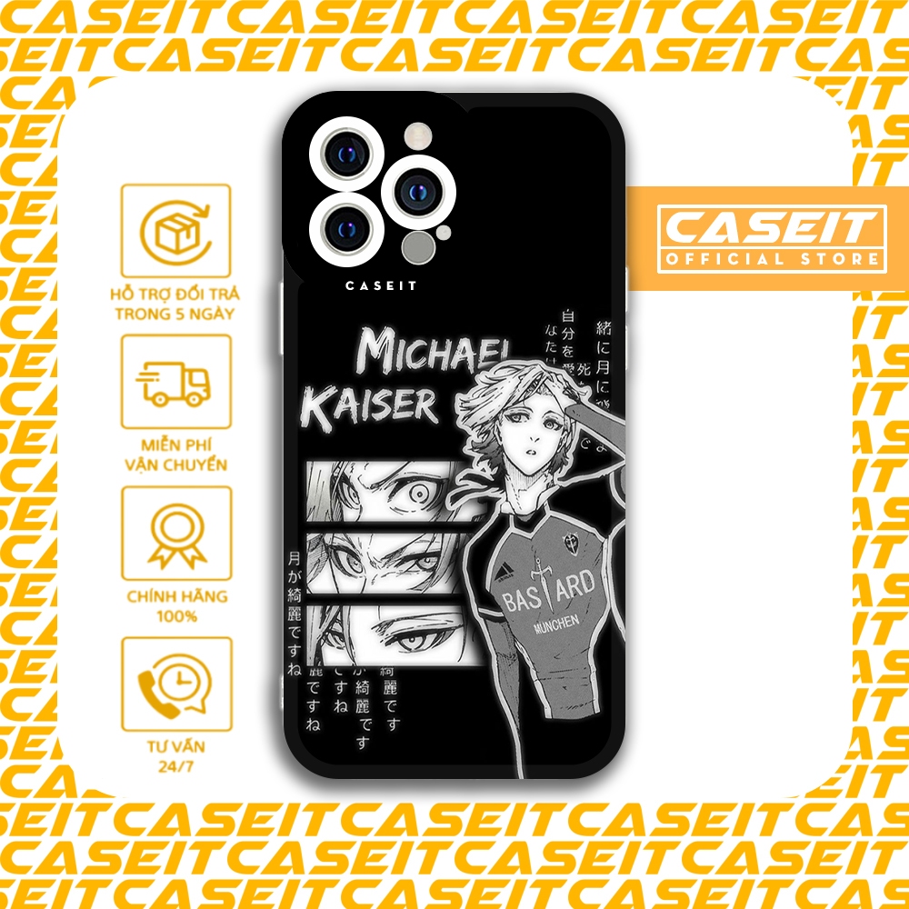 Ốp lưng iphone cạnh vuông Caseit Michael Kaiser Blue Lock anime manga 8/8plus/x/xs/11/12/13/14/pro/m
