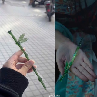 Trâm TRÚC VĨNH DẠ TINH HÀ hoa ngữ Đinh Vũ Hề Ngu Thư Hân cài tóc nữ phong cách cổ trang thả tua ngọc cosplay hán phục