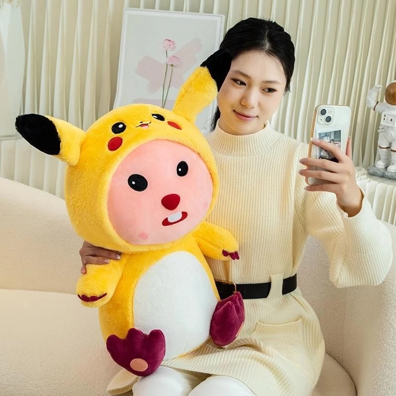 Gấu Bông Loopy Pikachu Hottrend - Loopy Nhồi Bông Cosplay Pikachu Vàng Quà Tặng Đồ Chơi Cao Cấp