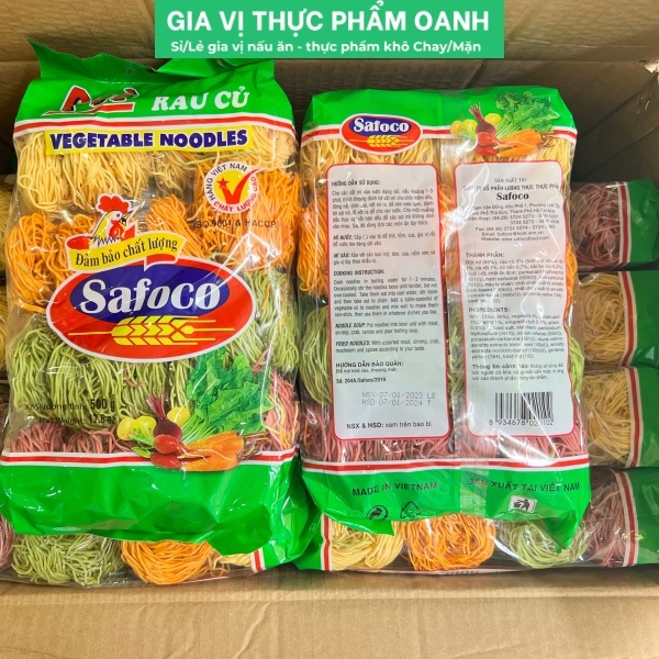 [CHAY/MẶN-THÙNG 20]Mì rau củ sợi nhỏ (thùng 20 gói 500gr)