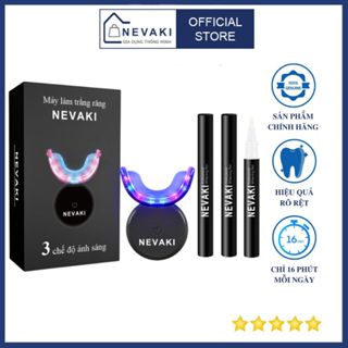  Máy làm trắng răng NEVAKI cho răng trắng sáng tự nhiên sau 2 tuần,Tặng bịch tăm chỉ nha khoa 