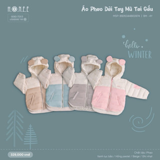 HRNEE - Áo phao dài tay siêu nhẹ, siêu ấm cho bé trai/bé gái