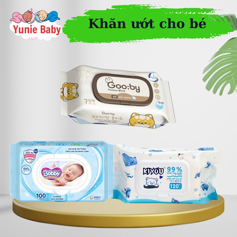 KHĂN ƯỚT CHO BÉ GOOBY - KIJOU 100 TỜ