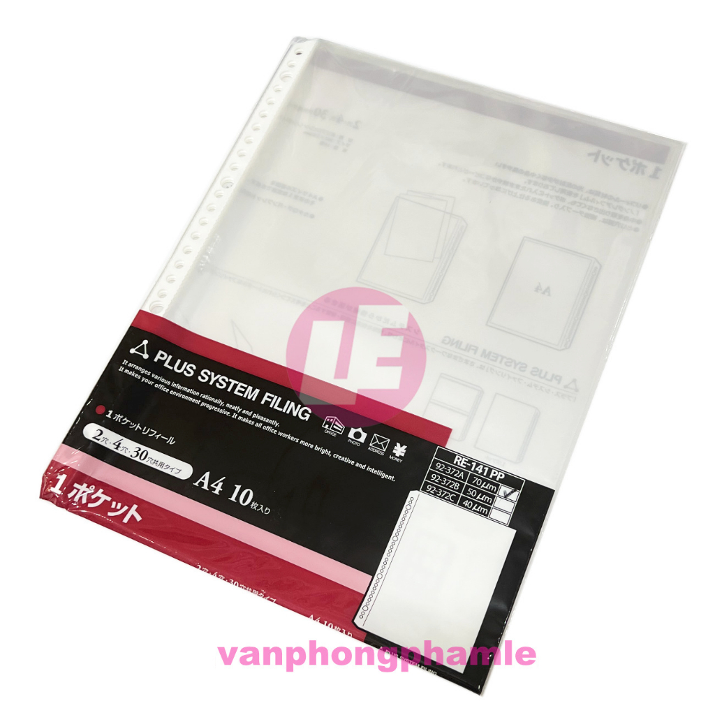 Bìa lỗ dày Plus (Xấp 10 Cái)