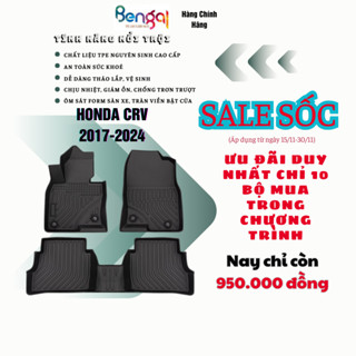 THẢM LÓT SÀN XE Ô TÔ HONDA CRV 2024 2023 2022 2021 2020 2019 2018 2017 NHỰA TPE KHUÔN ĐÚC CAO CẤP CHÍNH HÃNG