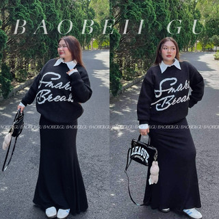  |BAOBEII.GU| Chân váy Aly dáng dài đuôi cá gọn dáng_ có bigsize 
