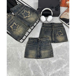 [BIGSIZE 85kg] 1508 Chân Váy Jean Nữ Ngắn Tạo Kiểu Túi Sau, cv bò nữ có quần trong 2 lớp bigsize Caly HOT