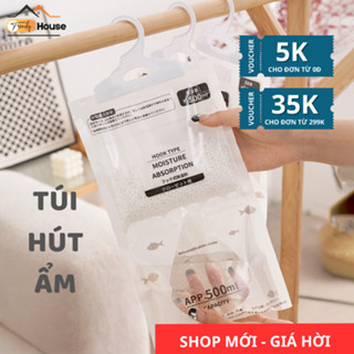 Túi Hút Ẩm TRENDY 2 Ngăn Siêu Thấm Hút Ẩm Chống Mốc, Túi Hút Ẩm Chống Nồm, Có Móc Treo Tủ Quần Áo, Tủ Giày