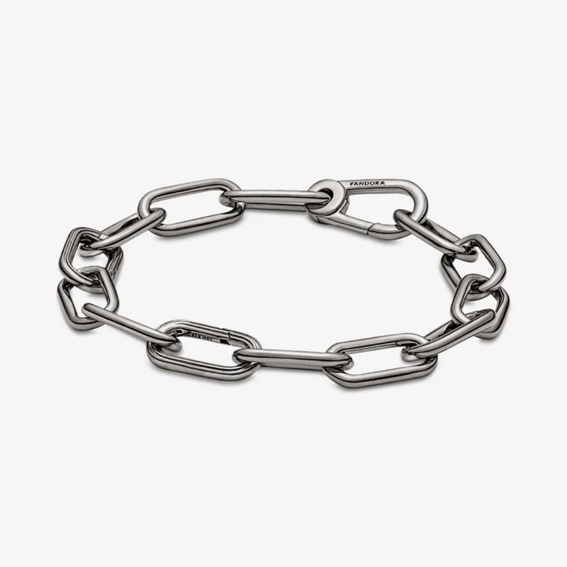 CHÍNH HÃNG - Pandora ME Medium-Link Chain Bracelet (Ruthenium plated) - Vòng/lắc tay dáng mắc xích, 