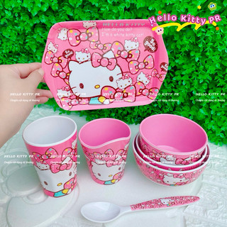 🌸𝐓𝐀̣̆𝐍𝐆 𝐐𝐔𝐀̀🌸 Tô chén ly dĩa muỗng khay Hello Kitty