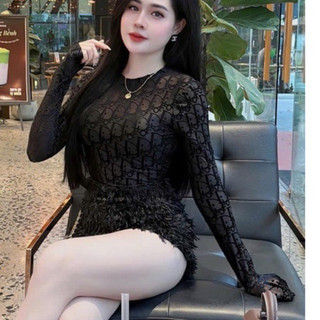Áo lưới Trám trơn đính đá siêu hót Bao đẹp