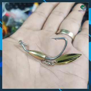  Lưỡi Mồi Mềm Thép Trắng 1ly8 siêu bén không rỉ  Lưỡi câu lure lóc chẽm pom Zappu VN 