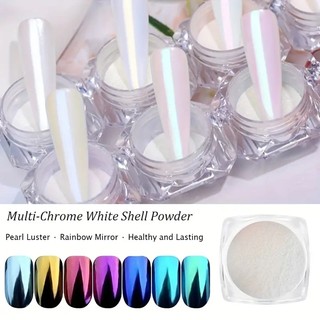 Bột tráng gương ngọc trai trang trí móng siêu bóng, ánh aurora-Nailviet