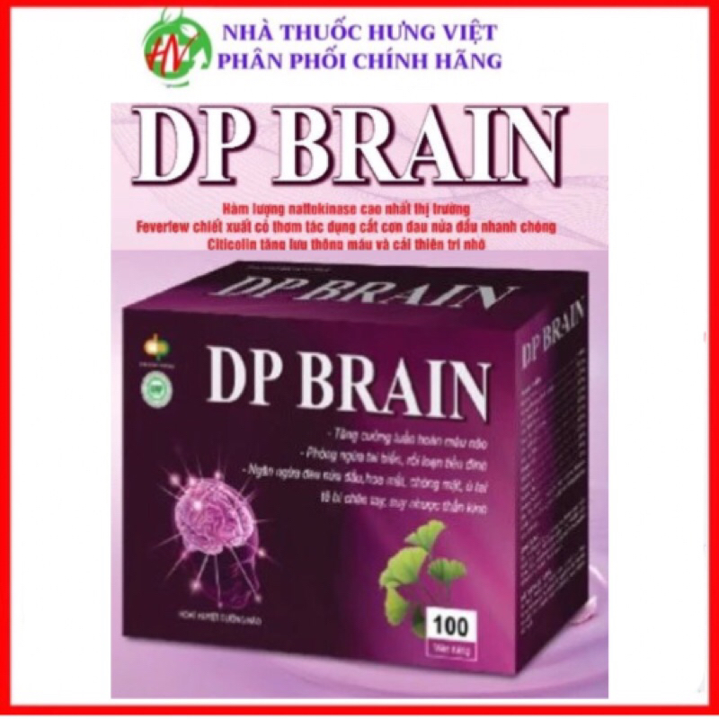 Viên uống DP BRAIN  SẢN PHẨM BỔ NÃO(hộp 100 viên)