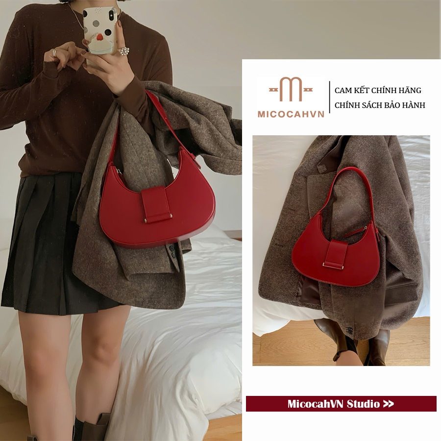 |MỞ BÁN Tặng Charm | Túi MICOCAH CHÍNH HÃNG, túi xách nữ bản 2 dây, form chuẩn, da siêu đẹp - Túi đeo chéo nữ MSP:809