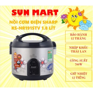 Nồi cơm điện Sharp 1.8 lít, bán chạy, nhập khẩu Thái Lan, thiết kế đẹp, bảo hành 12 tháng