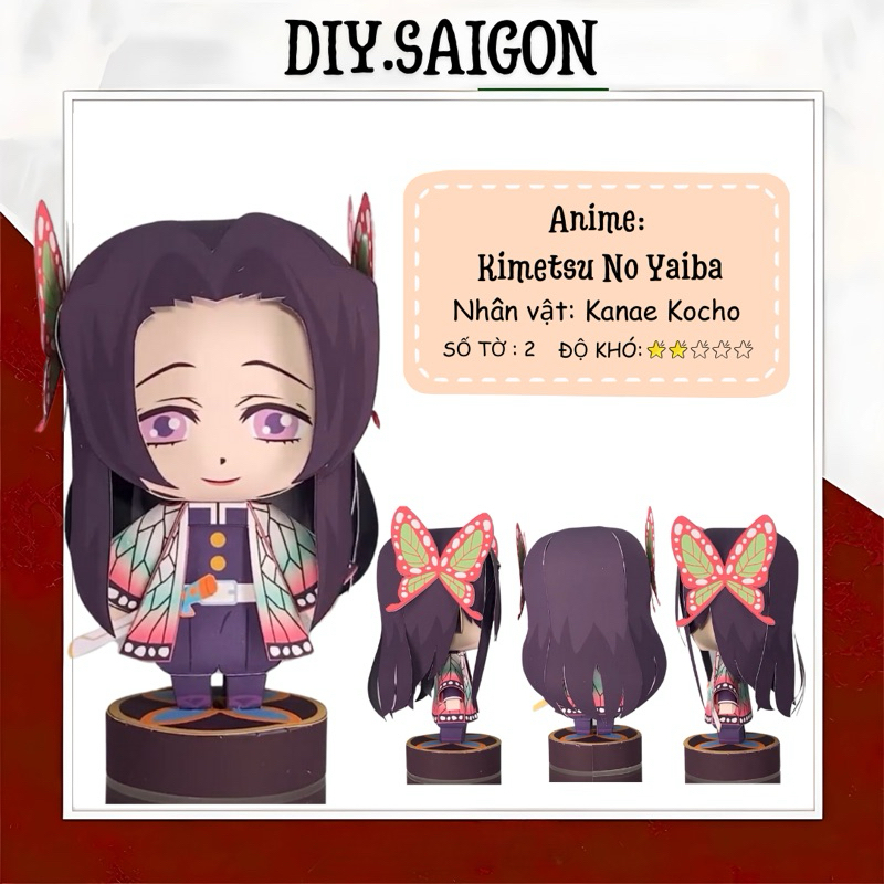 [Kimetsu No Yaiba] - Mô hình giấy Anime Chibi Kanae Kocho