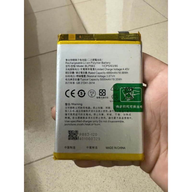 Pin cho máy oppo realme 8S,Q3S Blp883 bảo hành 6 tháng