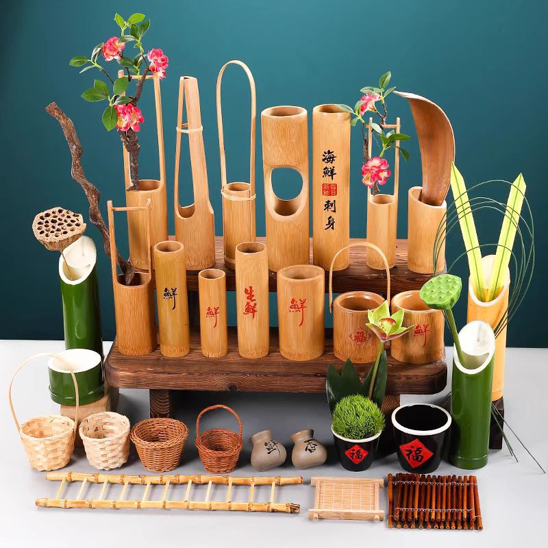 Phụ kiện trang trí sashimi/mành tre trang trí sashimi/đồ decor sashimi