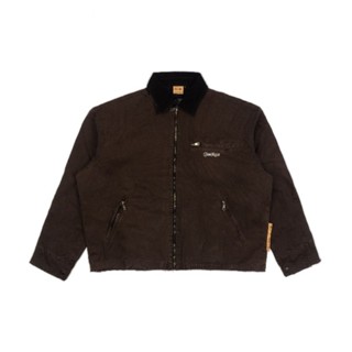 [SMAKER] Áo khoác nam nữ Local Brand, chất jeans wash màu nâu Unisex-METAL WORK WASH IN BROWN