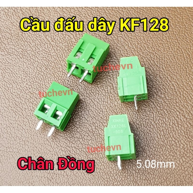 Cầu đấu KF127/KF128/KF103 chân Đồng cho PCB